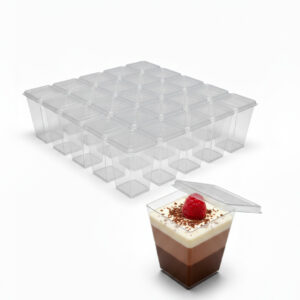 קינוח קוביה מתרחבת עם מכסה - 10 יחידות