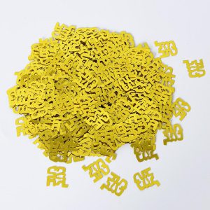 קונפטי 'מזל טוב' - זהב