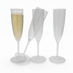 גביעי שמפניה רגל מחוברת - 6 יחידות