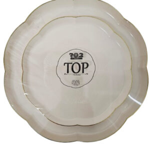 סט צלחות מהודרות 8+8 קרם זהב