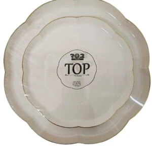 סט צלחות מהודרות 8+8 קרם זהב