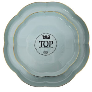 סט צלחות מהודרות 8+8 מנטה זהב