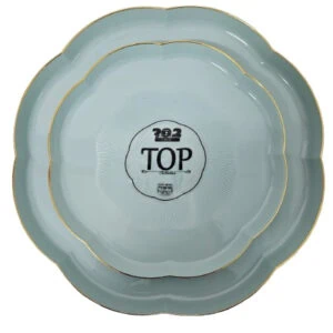 סט צלחות מהודרות 8+8 מנטה זהב