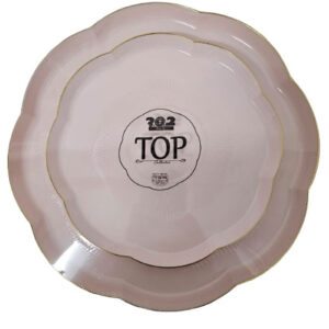 סט צלחות מהודרות 8+8 ורוד זהב