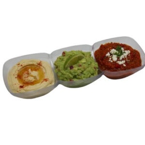 מגשית מטבלים שלש שקעים - 10 יחידות