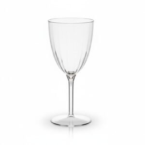 כוסות יין עם רגל מחוברת - 6 יחידות - שקוף