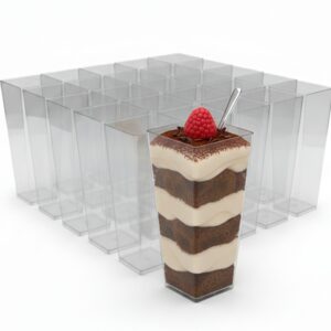 קינוח מרובע גבוה וצר - 12 יחידות